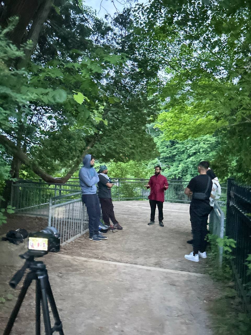Outdoor discussion — learning together in suhbah